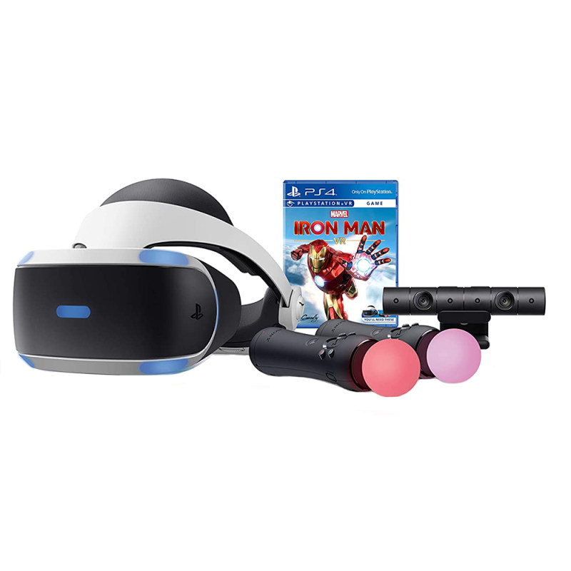 مجموعه عینک واقعیت مجازی سونی مدل Playstation 4 به همراه بازی Ironman
